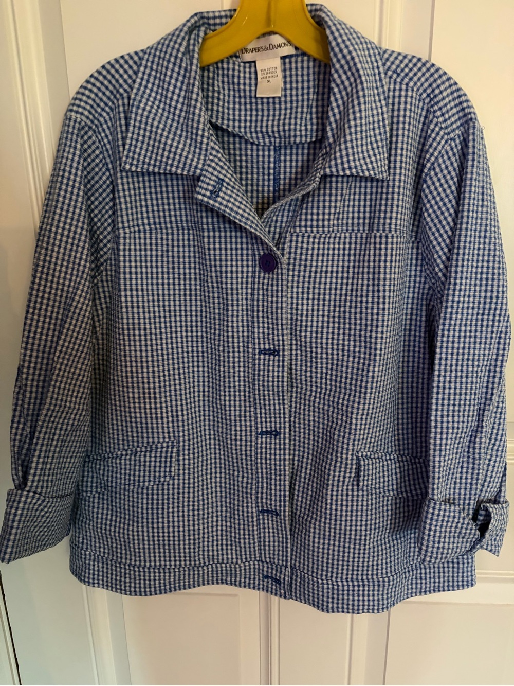 Blue Checked Women’s Jacket by Draper’s & Damon